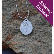Silver Single Print Pendant Silver Single Print Pendant